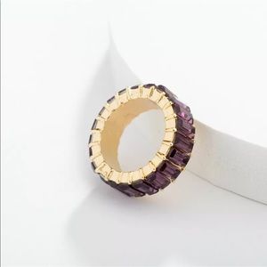 Deep Purple Baguette Stack Ring